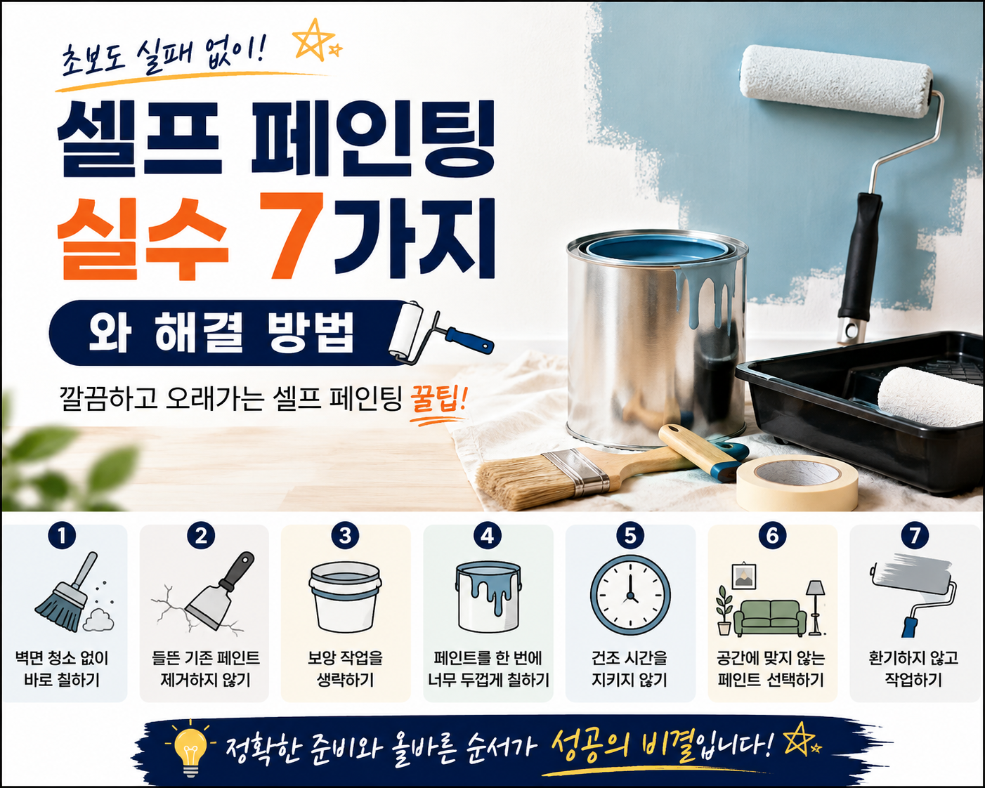 셀프 페인팅 초보자가 자주 하는 실수 7가지와 해결 방법