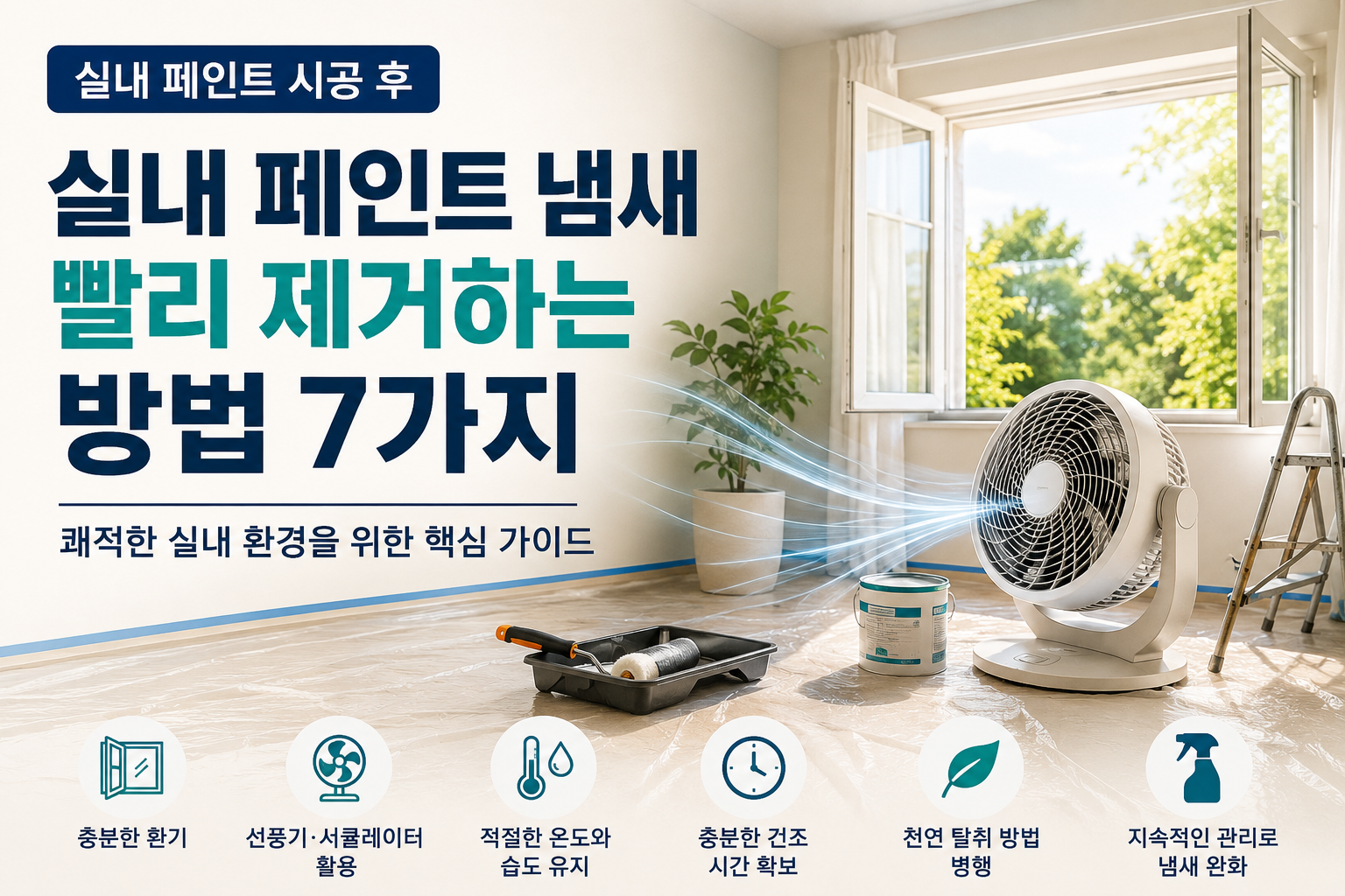 실내 페인트 냄새 빨리 제거하는 방법 7가지
